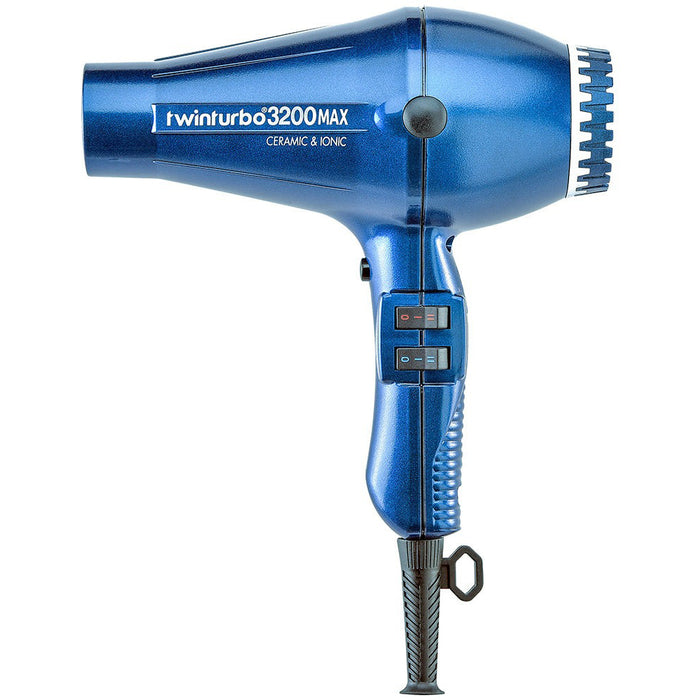 Turbo Power TwinTurbo 3200MAX Ceramic & Ionic Hair Dryer - Night Blue Model #TU-323NB, UPC: 850013895090