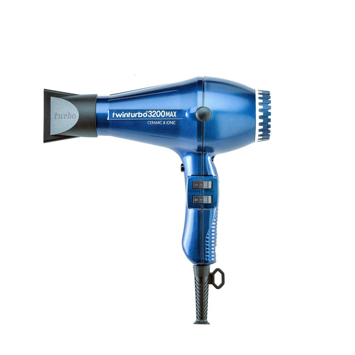 Turbo Power TwinTurbo 3200MAX Ceramic & Ionic Hair Dryer - Night Blue Model #TU-323NB, UPC: 850013895090