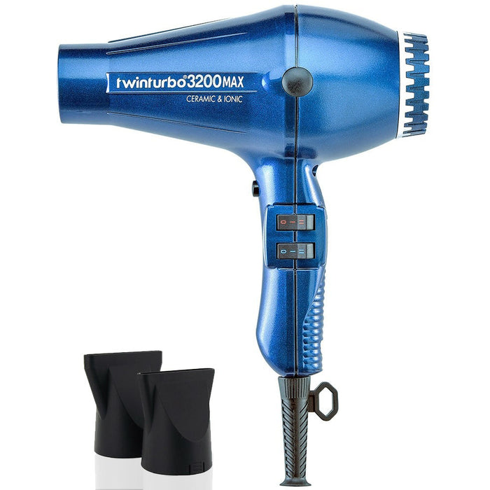 Turbo Power TwinTurbo 3200MAX Ceramic & Ionic Hair Dryer - Night Blue Model #TU-323NB, UPC: 850013895090