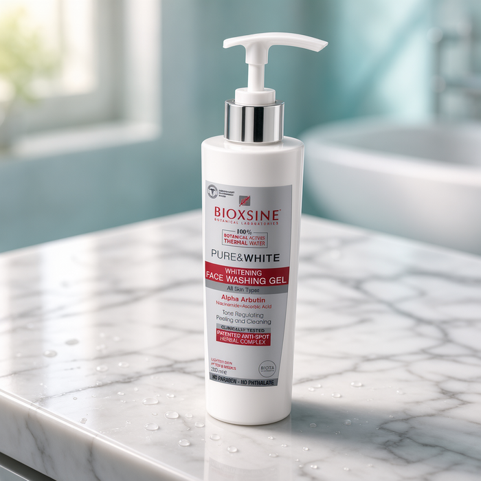 Bioxsine Pure & White Brightening Face Wash Gel 200mL | Daily Facial Cleanser