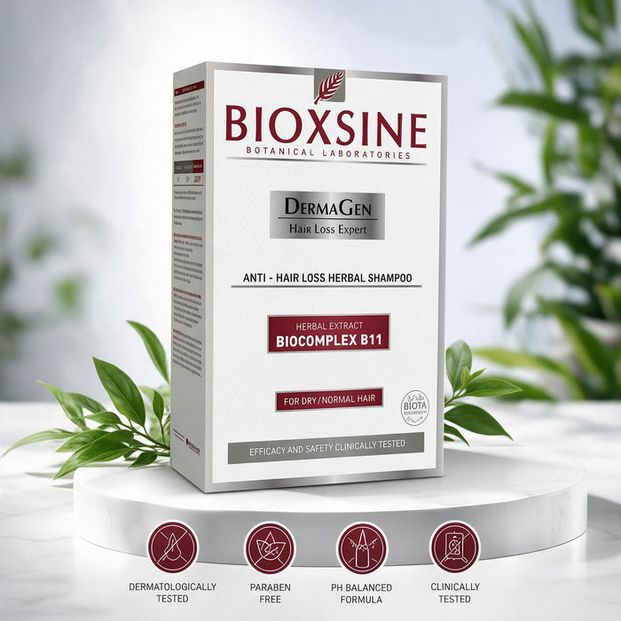 Bioxsine Dermagen Anti Hair Loss Shampoo for Dry & Normal Hair 300mL | BioComplex B11