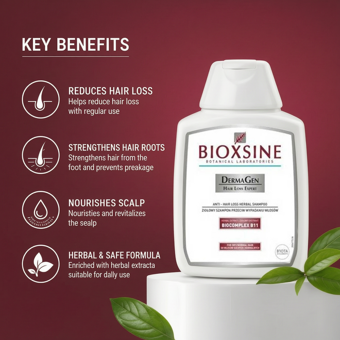 Bioxsine Dermagen Anti Hair Loss Shampoo for Dry & Normal Hair 300mL | BioComplex B11