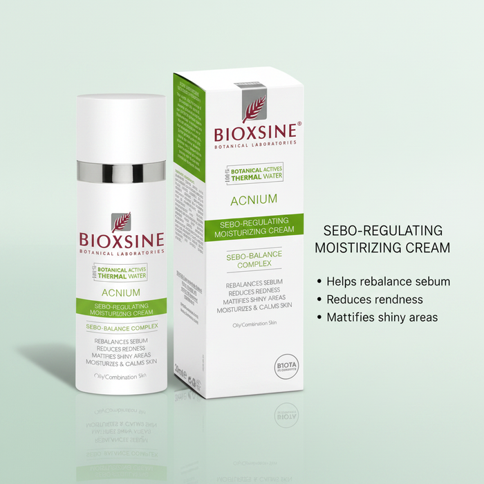 Bioxsine Acnium Sebum Regulating Moisturizing Cream for Oily & Combination Skin | 150 mL