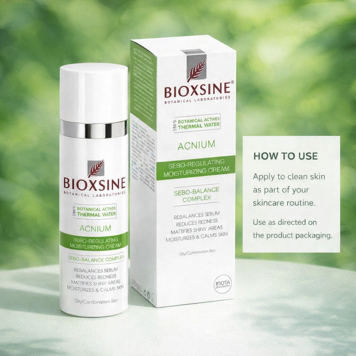 Bioxsine Acnium Sebum Regulating Moisturizing Cream for Oily & Combination Skin | 150 mL