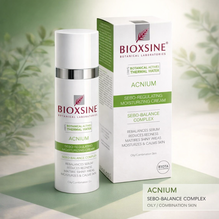 Bioxsine Acnium Sebum Regulating Moisturizing Cream for Oily & Combination Skin | 150 mL