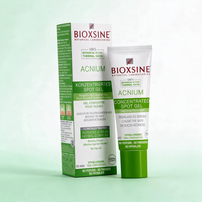 Bioxsine Acnium Concentrated Spot Gel 15mL | Targeted Acne & Blemish Treatment for Oily & Combination Skin