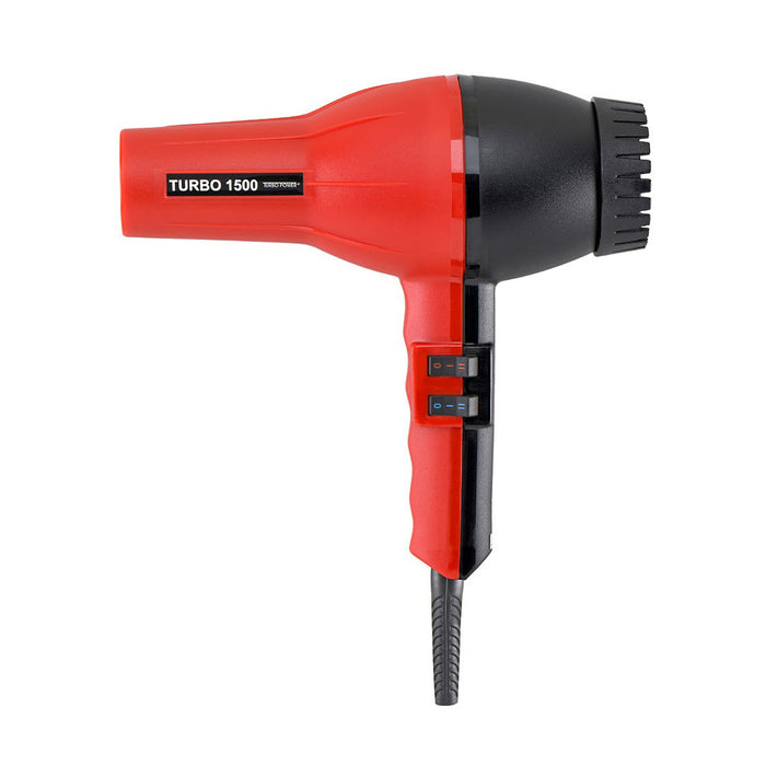 Turbo Power 1500 Hair Dryer - Red/Black Model #TU-TP307A, UPC: 8971230011574