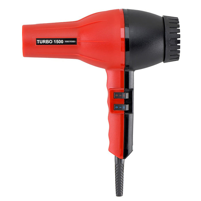 Turbo Power 1500 Hair Dryer - Red/Black Model #TU-TP307A, UPC: 8971230011574