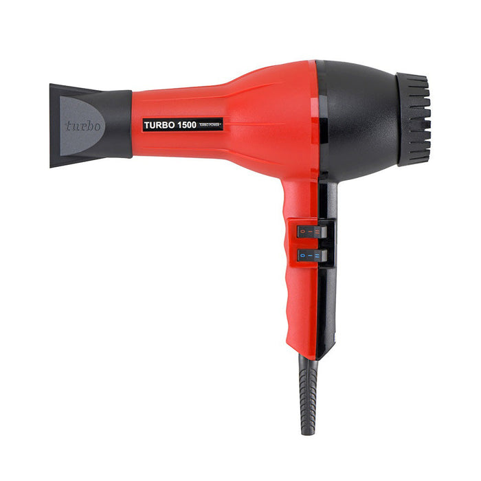 Turbo Power 1500 Hair Dryer - Red/Black Model #TU-TP307A, UPC: 8971230011574