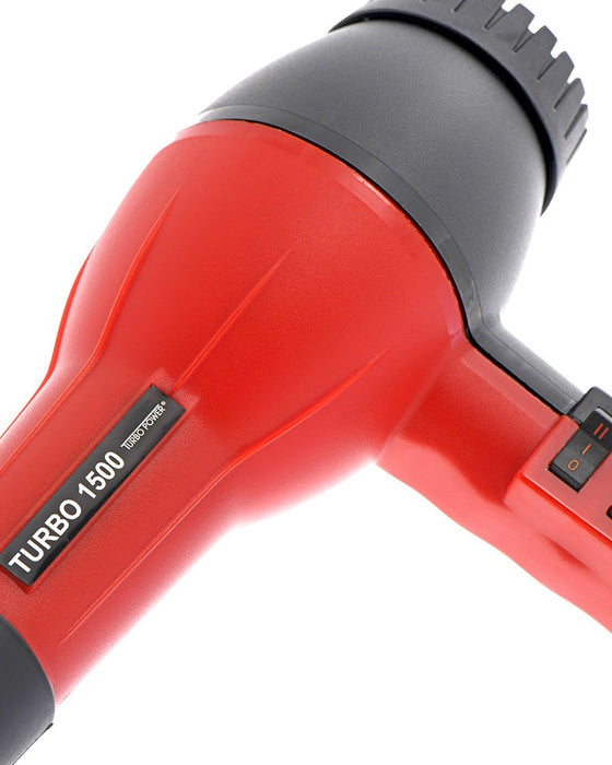 Turbo Power 1500 Hair Dryer - Red/Black Model #TU-TP307A, UPC: 8971230011574