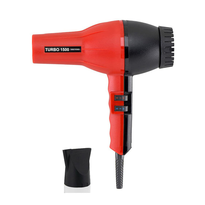 Turbo Power 1500 Hair Dryer - Red/Black Model #TU-TP307A, UPC: 8971230011574