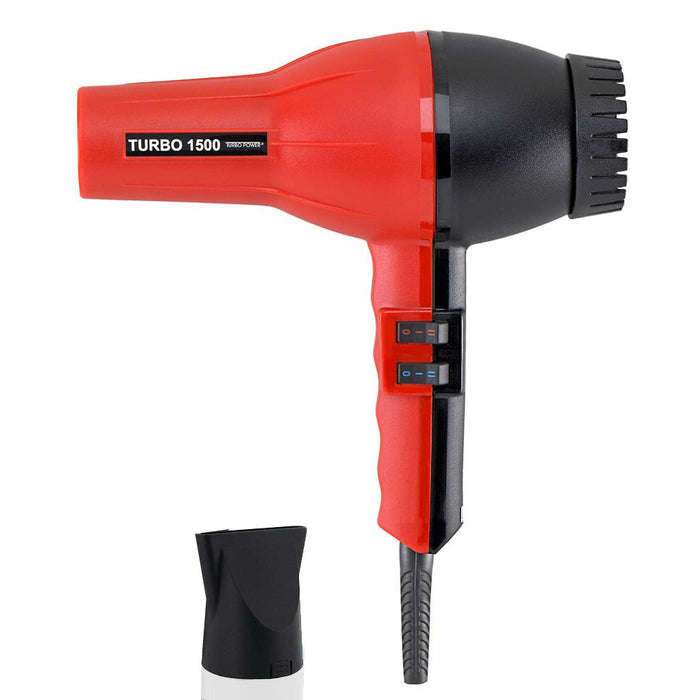 Turbo Power 1500 Hair Dryer - Red/Black Model #TU-TP307A, UPC: 8971230011574