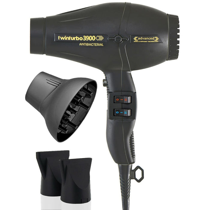 Turbo Power twinturbo 3900 Advanced Ceramic & Ionic Hair Dryer with Diffuser Model #TU-TT3900-BLACK, UPC: 897123001430