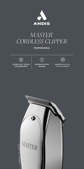 Andis - Cordless Master Clipper Li - MLC (000-1) Model #AN-12660, UPC: 040102126604
