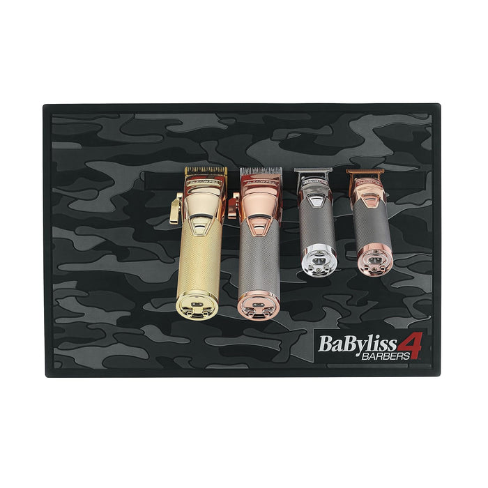 BaBylissPRO Black Camo Magnetic Strip Barber Mat Model #BB-BMAGMATB, UPC: 074108453426