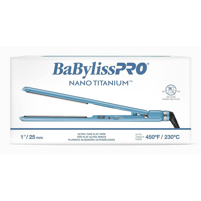 BaBylissPRO Nano Titanium 1" Ultra-Thin Straightener Model #BABNT4072TUC, UPC: 074108446770