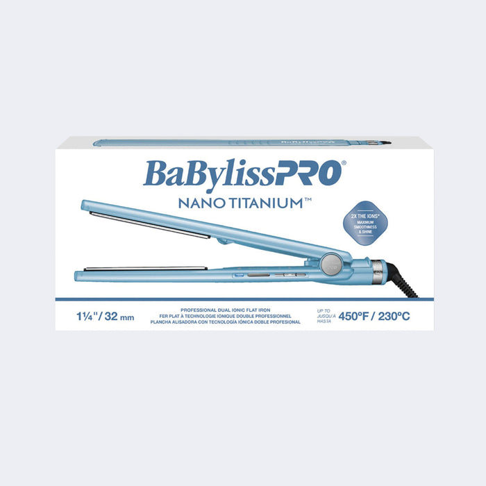 BaBylissPRO Nano Titanium 1¼" Dual Ionic Flat Iron Model #BB-BNT9125TUC, UPC: 074108463944