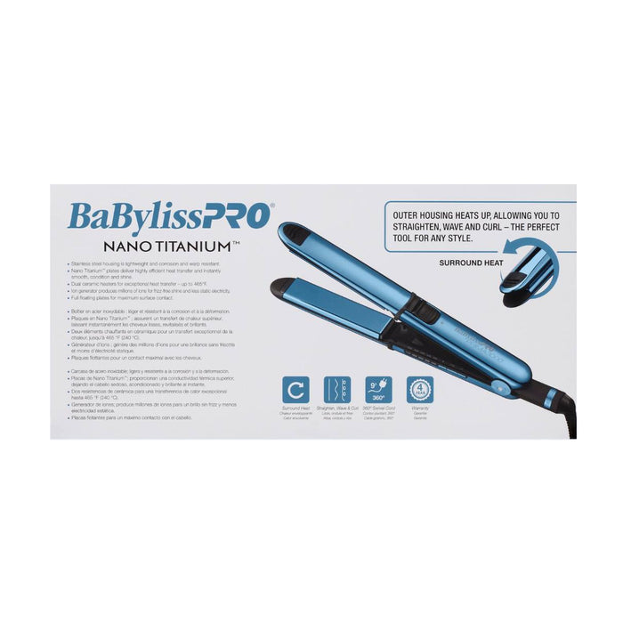 BaBylissPRO Nano Titanium Limited Edition Black & Blue 1 1/4" Prima3000 Styling Iron Model #BB-BNTMB3000TUC, UPC: 074108482921
