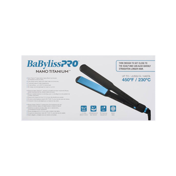 BaBylissPRO Nano Titanium Limited Edition Black & Blue 1½" Ultra-Thin Flat Iron Model #BB-BNTMB4073TUC, UPC: 074108482891