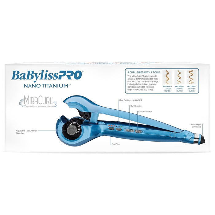 BaBylissPRO Nano Titanium MiraCurl Professional Curl Machine Model #BB-BNTMC3UC, UPC: 074108400901