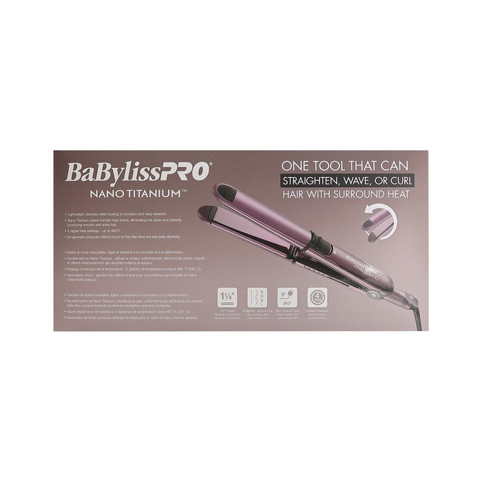 BaBylissPRO Nano Titanium Prima 3000 Flat Iron Midnight Purple - 1¼" Model #BB-BNTP3000TUC, UPC: 074108489562