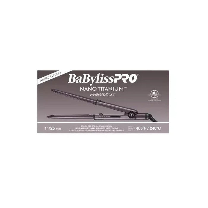 BaBylissPRO Nano Titanium Prima3100 1'' Flat Iron Nightfall Model #BB-BNTP3100TUC, UPC: 074108489579