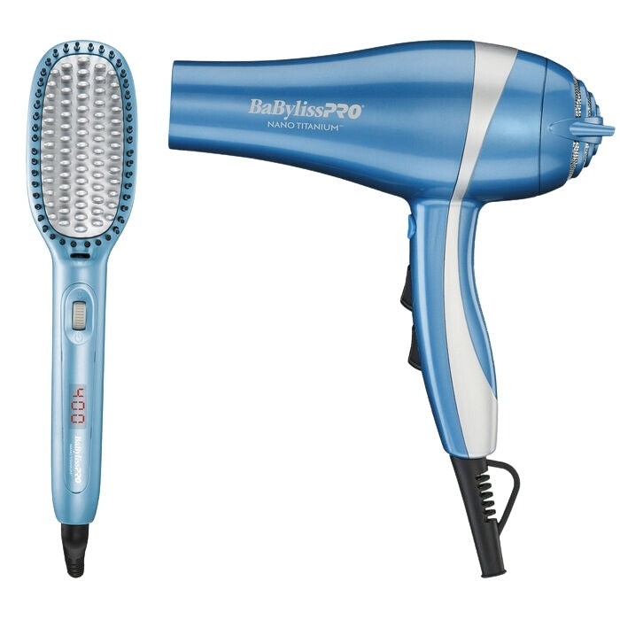 BaBylissPRO 2000 Watt Nano Titanium Dryer & Ionic Thermal Paddle Brush Model #BB-BNTPP46, UPC: 074108463210