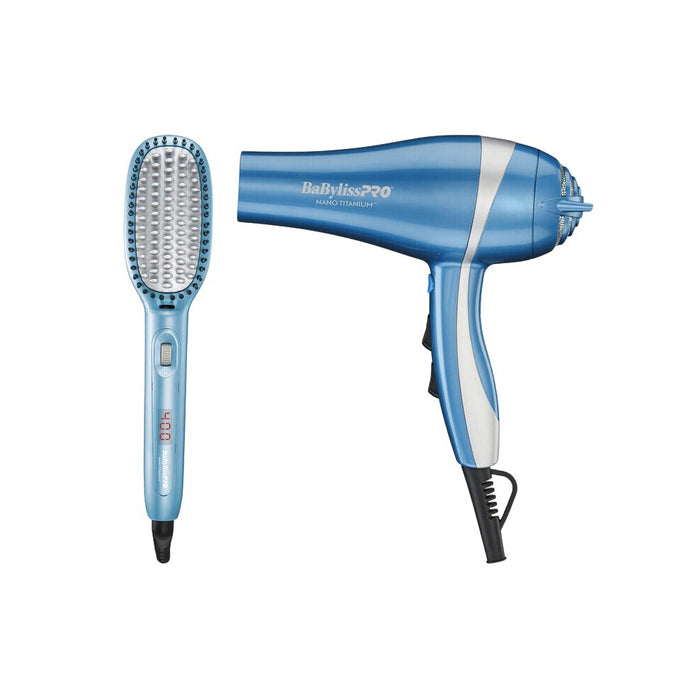 BaBylissPRO 2000 Watt Nano Titanium Dryer & Ionic Thermal Paddle Brush Model #BB-BNTPP46, UPC: 074108463210