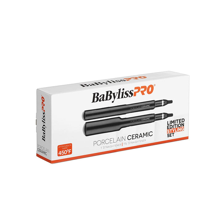 BaByliss PRO Porcelain Ceramic 1" & 1 1/2" Flat Iron Prepack Model #BB-BPPP2UC, UPC: 074108441072