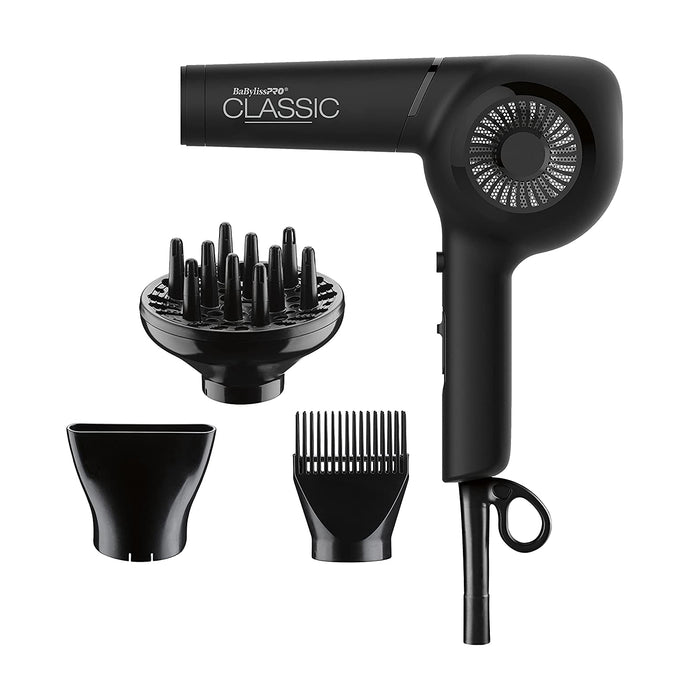 BaByliss PRO Classic Dryer (Black) & Porcelain Ceramic 1" Flat Iron Prepack Model #BB-BPPP4UC, UPC: 074108448163