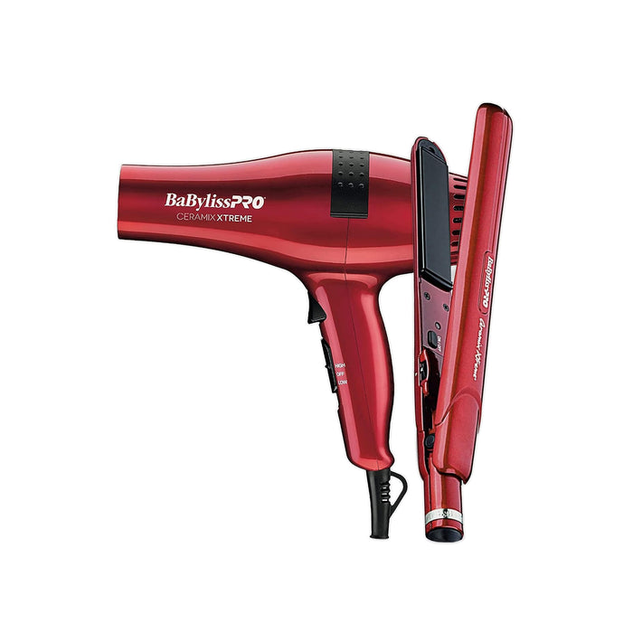 BaBylissPRO Ceramix Xtreme Dryer + 1" Straightener Iron Set Model #BB-CEPP1N, UPC: 074108475220