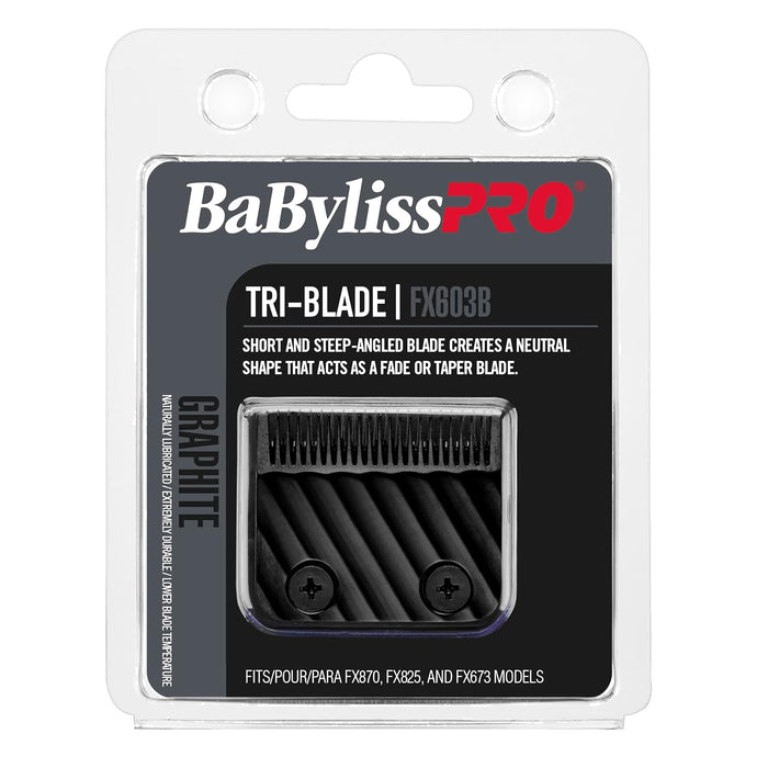 BaBylissPRO Replacement Black Graphite Tri-Blade Model #BB-FX603B, UPC: 074108443144