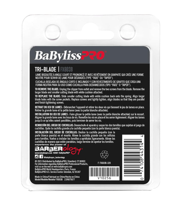 BaBylissPRO Replacement Black Graphite Tri-Blade Model #BB-FX603B, UPC: 074108443144