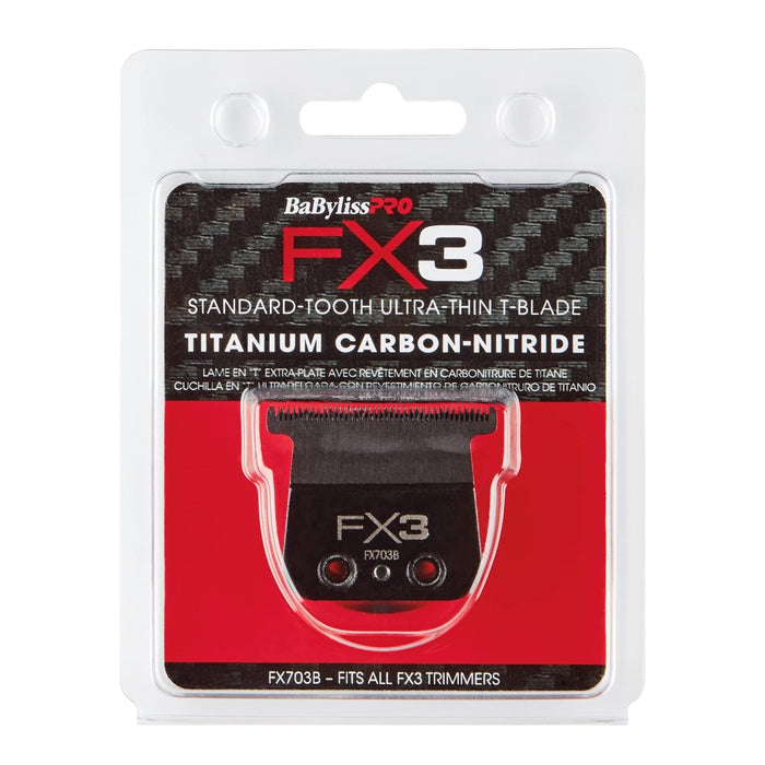 BaBylissPRO Titanium Carbon-Nitride Standard-Tooth Ultra-Thin Replacement T-Blade Model #BB-FX703B, UPC: 074108463074