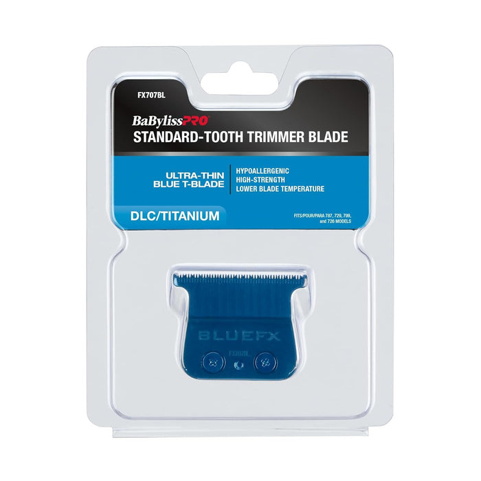 BaBylissPRO Blue DLC/Titanium Standard Tooth T-Blade Model #BB-FX707BL, UPC: 074108483720