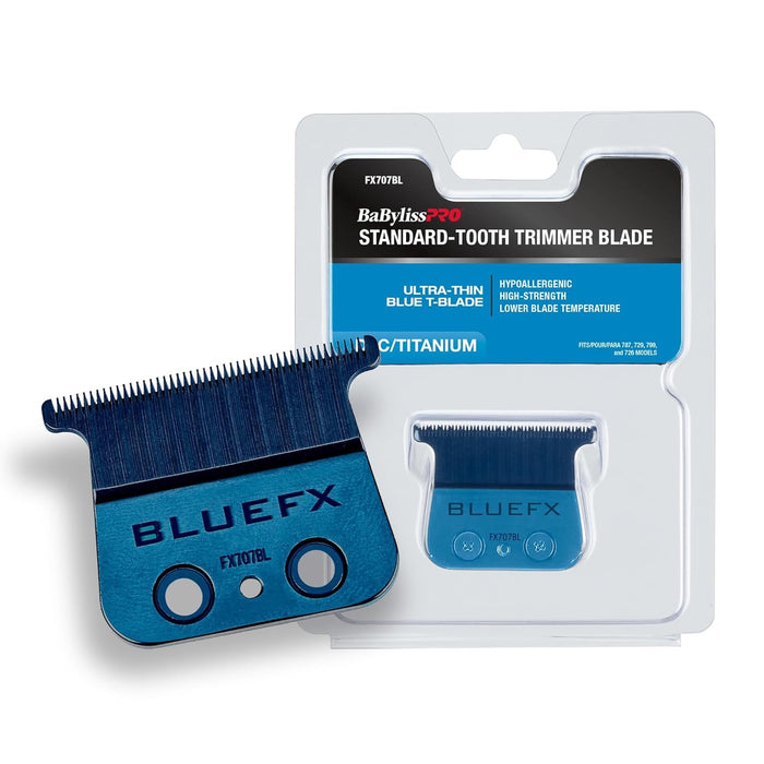 BaBylissPRO Blue DLC/Titanium Standard Tooth T-Blade Model #BB-FX707BL, UPC: 074108483720