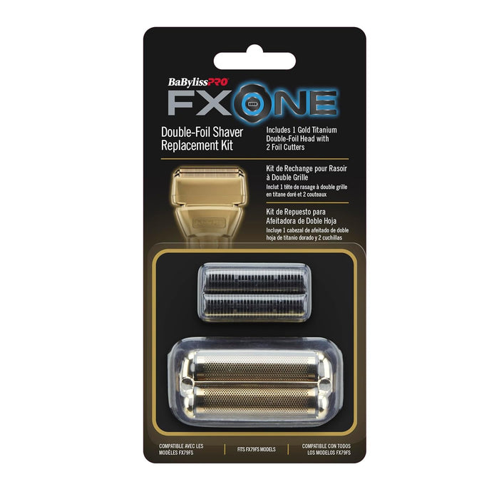 BaBylissPRO FXONE Replacement Foils & Cutters, Gold Model #BB-FX79RF2G, UPC: 074108484505