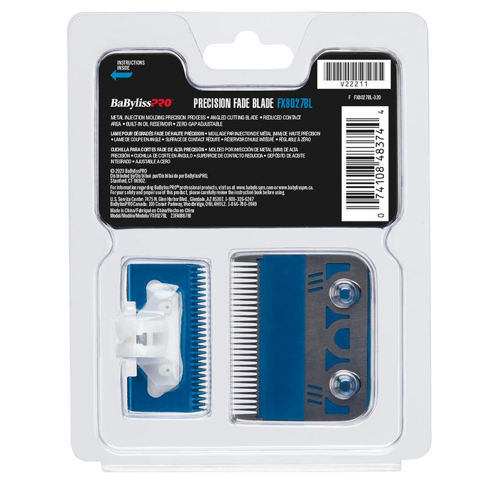 BaBylissPRO Blue Titanium Metal-Injection Molded Precision Fine Detailing Blade Model #BB-FX8027BL, UPC: 074108483744