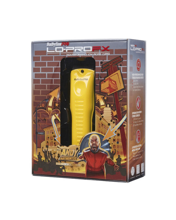 BabylissPro Influencer Edition LoProFX Clipper – Yellow Model #BB-FX825YI, UPC: 074108468383