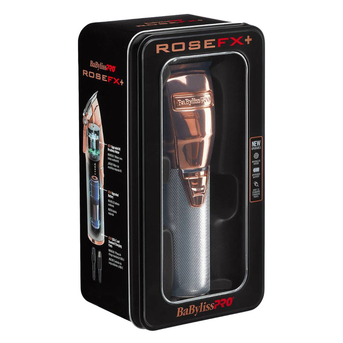 BaBylissPRO RoseFX+ All-Metal Lithium Clipper Model #BB-FX870NRG, UPC: 074108475039