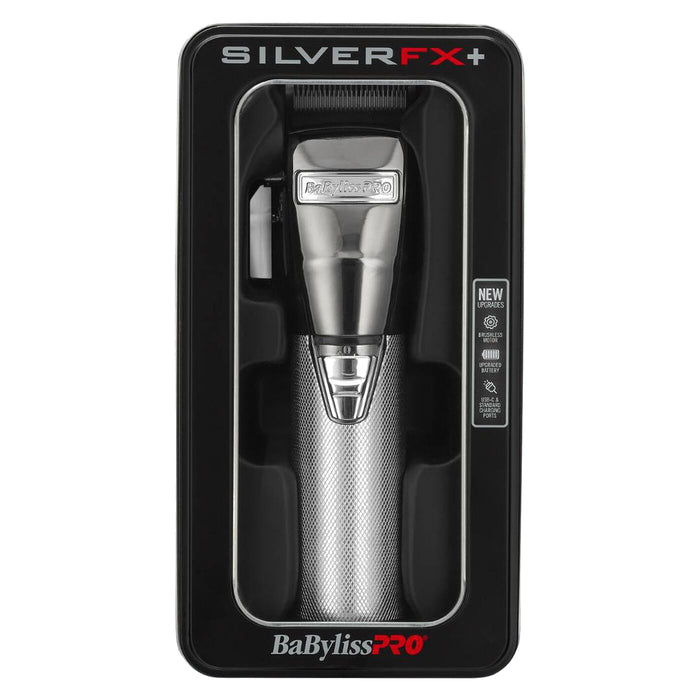 BaBylissPRO SilverFX+ All-Metal Lithium Clipper Model #BB-FX870NS, UPC: 074108475008