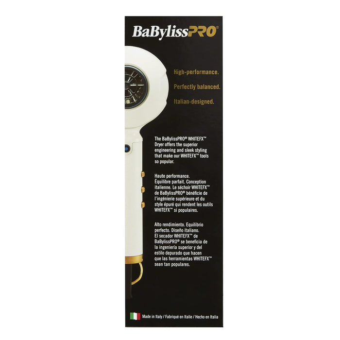 BaBylissPRO Rob the Original WhiteFX Dryer 1875 Watt Model #BB-FXBDW1, UPC: 074108456496