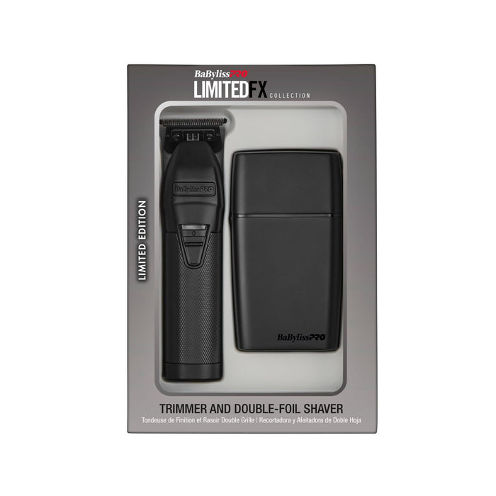 BaBylissPRO LIMITEDFX Matte Black Trimmer & Double Foil Shaver Model #BB-FXDUOFS2TMB, UPC: 074108487773