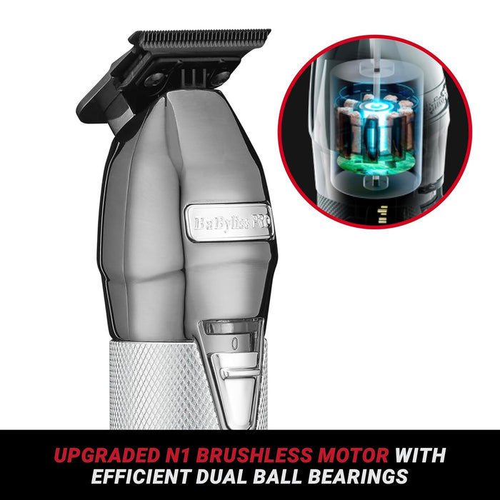 BaBylissPRO LimitedFX Silver Trimmer and Double-Foil Shaver Gift Set Model #BB-FXDUOFS2TS, UPC: 074108487636