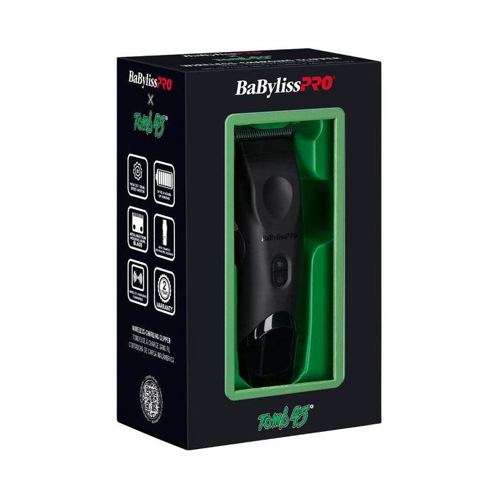 BaBylissPRO x Tomb45 Wireless-Charging Clipper Model #BB-FXT45C, UPC: 074108490551