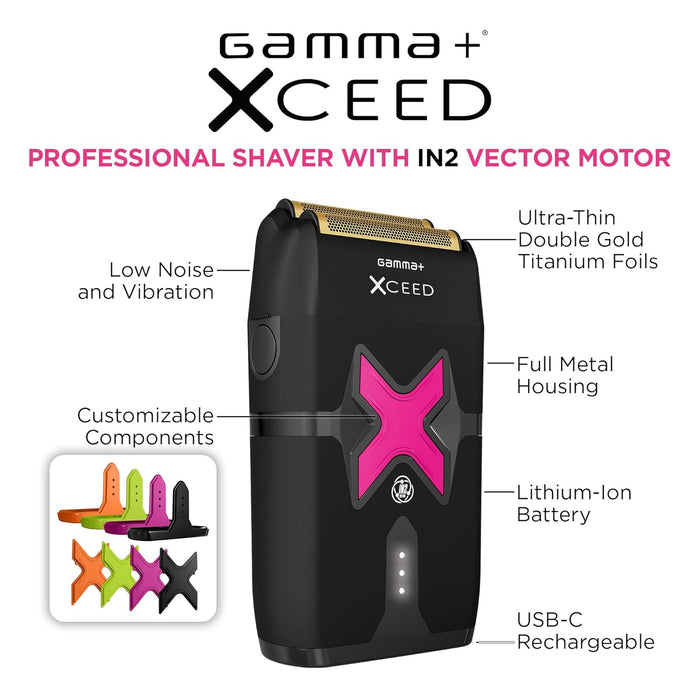 Gamma+ XCeed Professional Foil Shaver with IN2 Vector Motor Model #ZY-GP803B, UPC: 810069133959