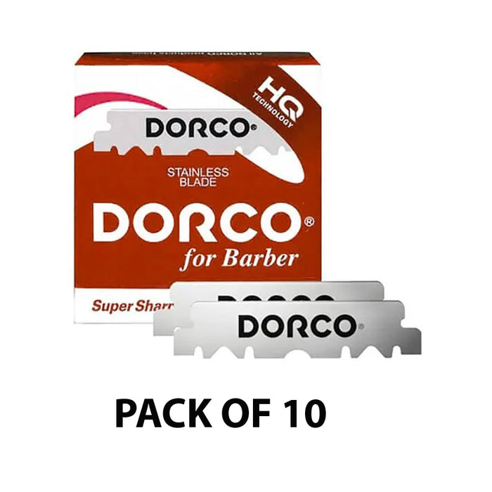 DORCO Single Edge Razor Blades (Red) - Pack of 10 Model #DO-HST300R-PK10, UPC: 8801038602295