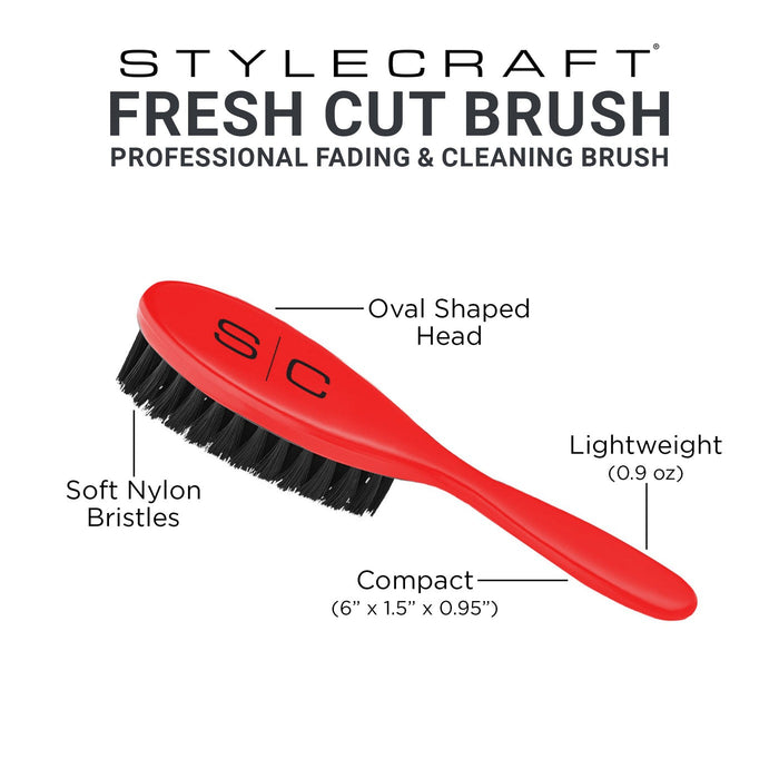 StyleCraft The Fresh Cut Brush-Red Model #ZZ-SC318R, UPC: 810069133577