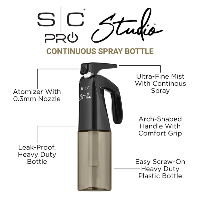 StyleCraft Studio Spray Bottle Model #ZZ-SC334B, UPC: 810069133003