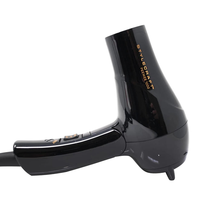 Stylecraft Peewee 1200 Folding Handle Dual Voltage Compact Travel Hair Dryer Model #SCPW1200, UPC: 852394008038